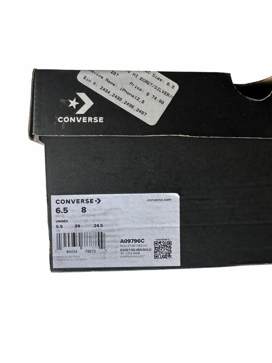 ⭐Converse Run Star Hike Hi Platform 6.5 Mens Shoes Beige Purple Sneaker A09796C⭐ main image 8